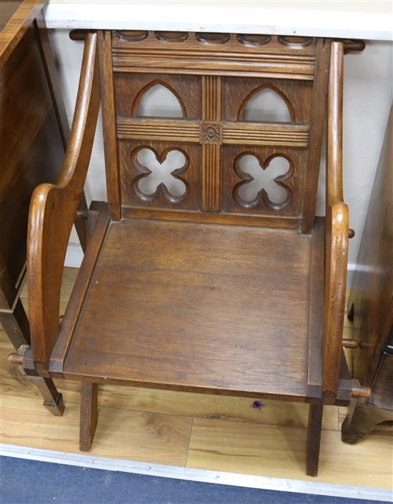 A pair of Glastonbury oak chairs